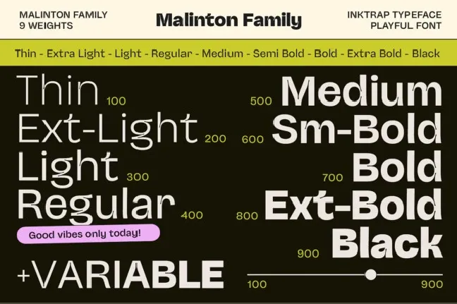 Malinton Family font