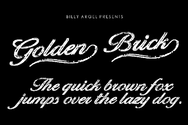 Golden Brick Personal Use font