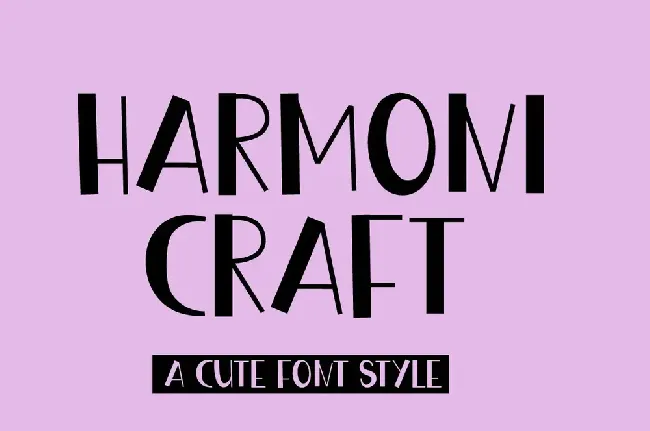 Harmony Craft font