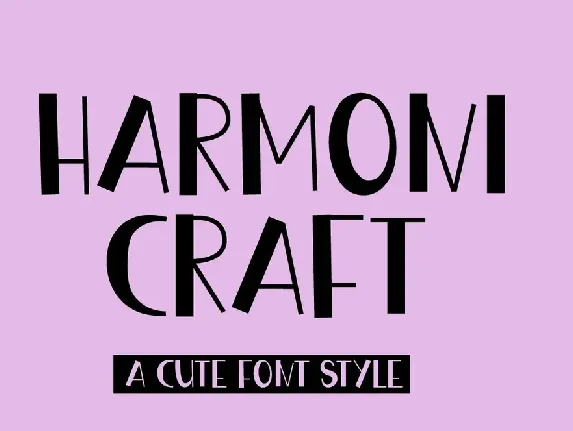 Harmony Craft font