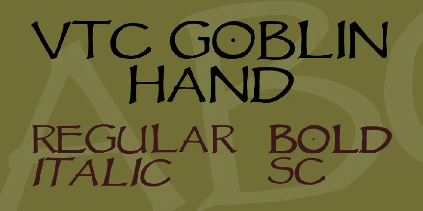 VTC Goblin Hand font