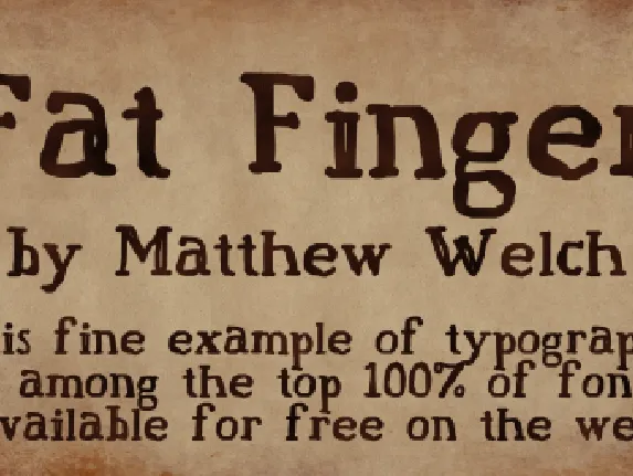 Fat Finger font