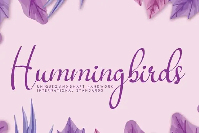 Hummingbirds Script font