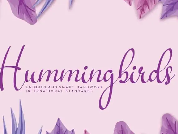 Hummingbirds Script font