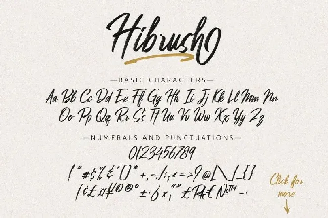 Hibrush Brush font