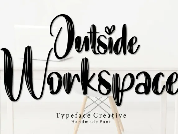 Outside Workspace Script font