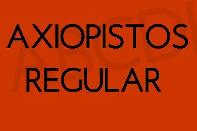 Axiopistos font