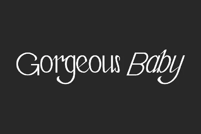 Gorgeous Baby Demo font