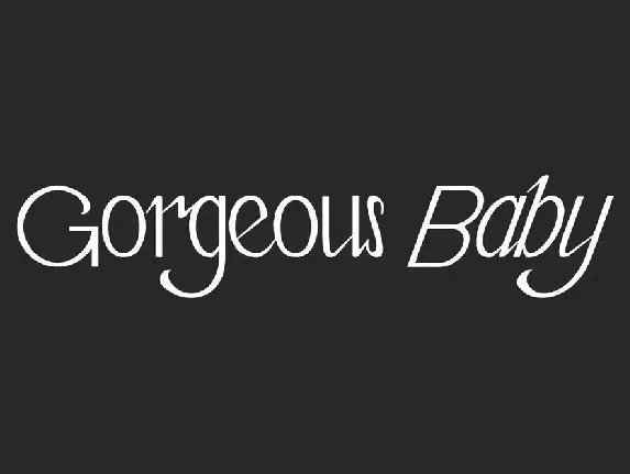 Gorgeous Baby Demo font