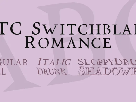 VTC Switchblade Romance font