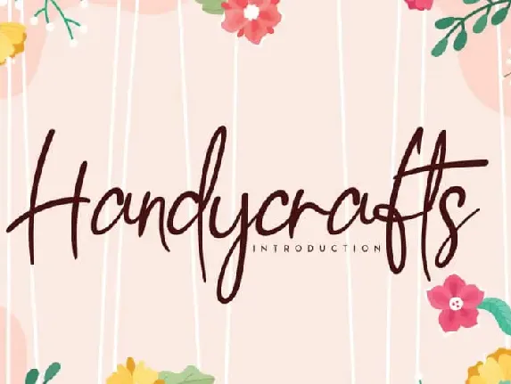 Handycrafts Handwritten font