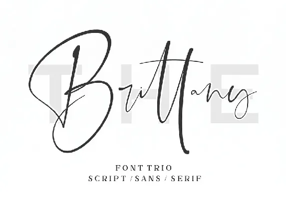 The Brittany Trio font