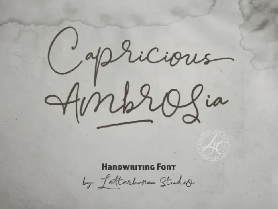 Capricious Ambrosia font