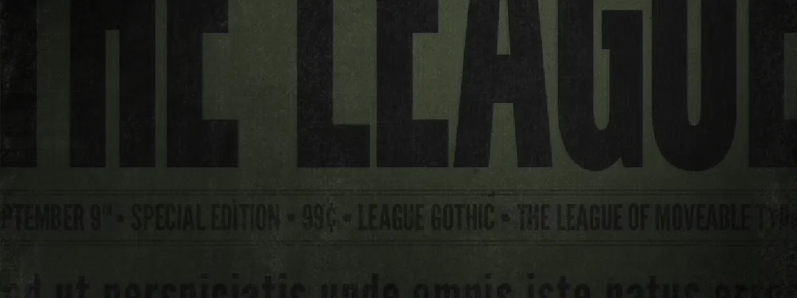 League Gothic font