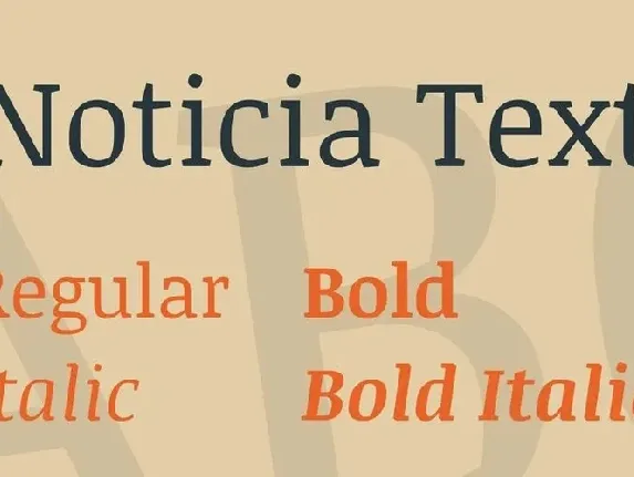 Noticia Text font