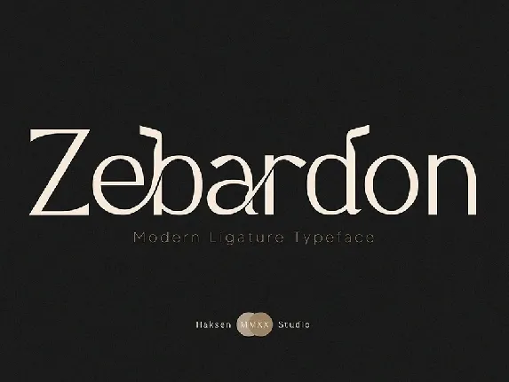 Zebardon font