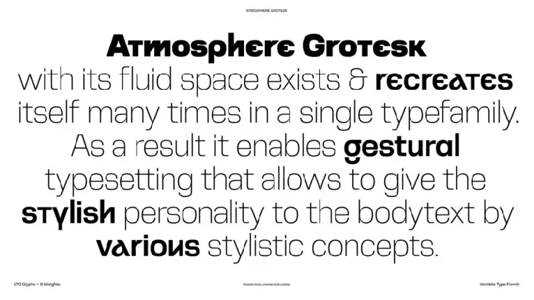 Atmosphere Grotesk Family font