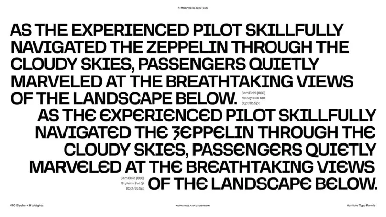 Atmosphere Grotesk Family font