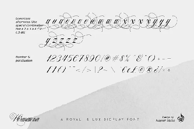 Hermaiona Calligraphy font