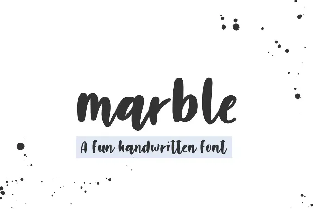 Marble Handwritten font