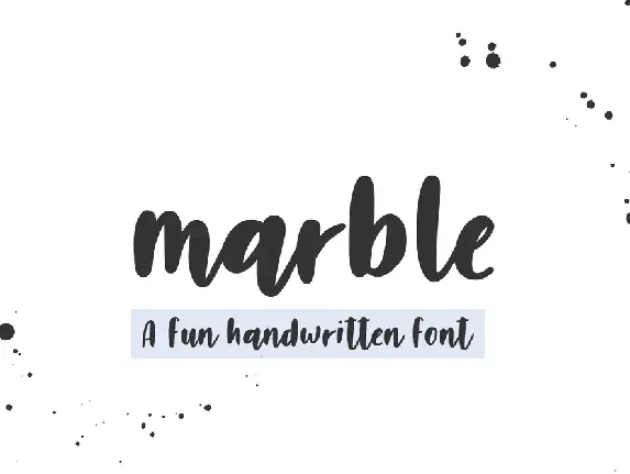 Marble Handwritten font