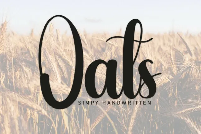 Oats Script font