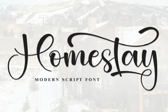 Homestay Script Typeface font