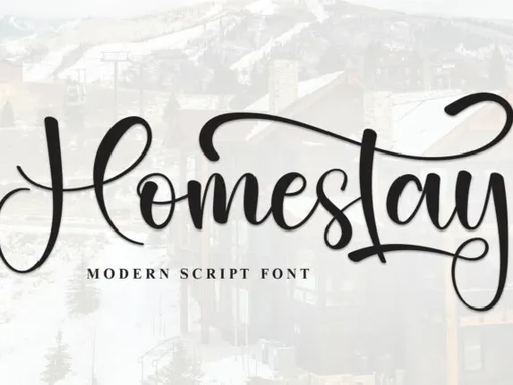 Homestay Script Typeface font