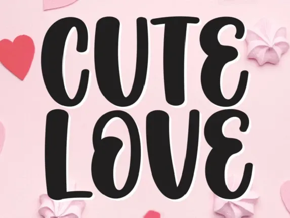 Cute Love Display font