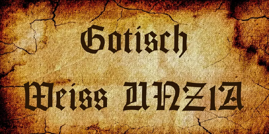 Gotisch Weiss UNZ1A font