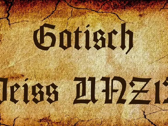 Gotisch Weiss UNZ1A font