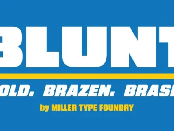 Blunt Family font