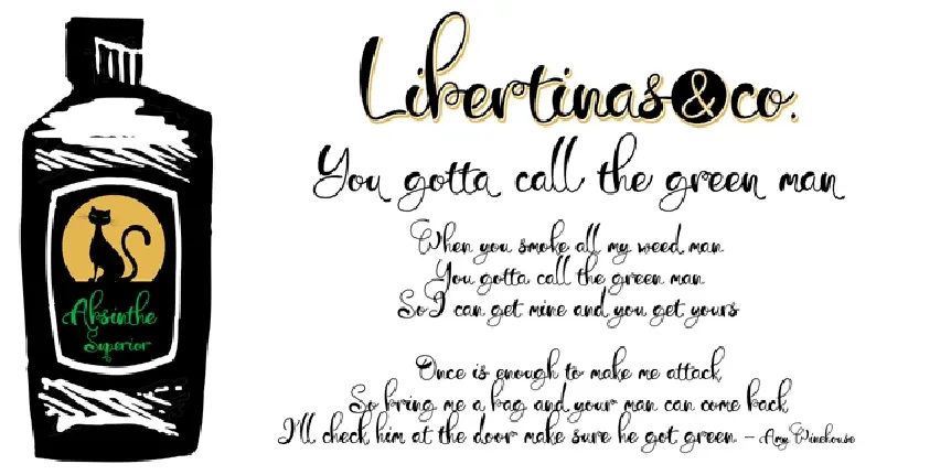 Libertinas & co. Free font