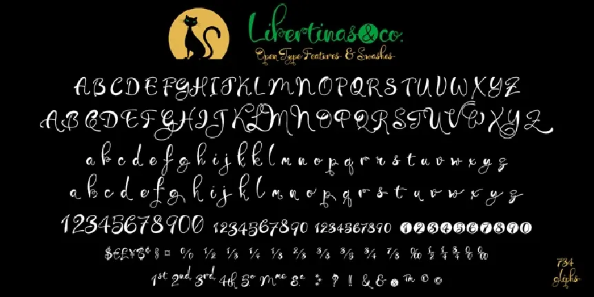 Libertinas & co. Free font