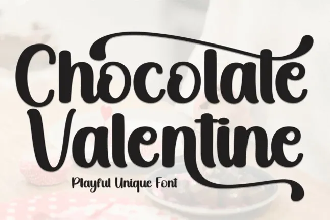 Chocolate Valentine Display font