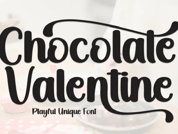 Chocolate Valentine Display font