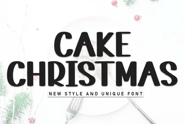 Cake Christmas Display font