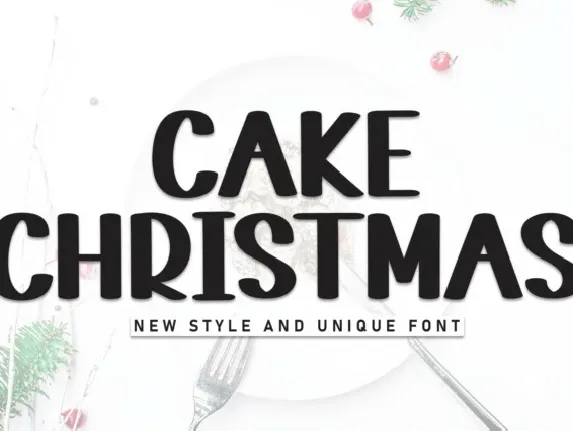 Cake Christmas Display font