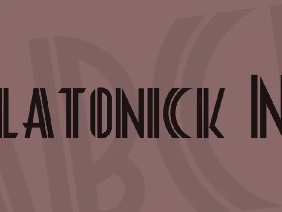 Platonick NF font