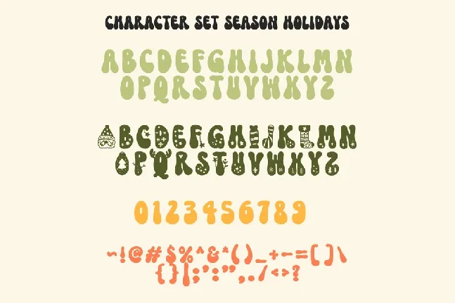 Season Holidays font