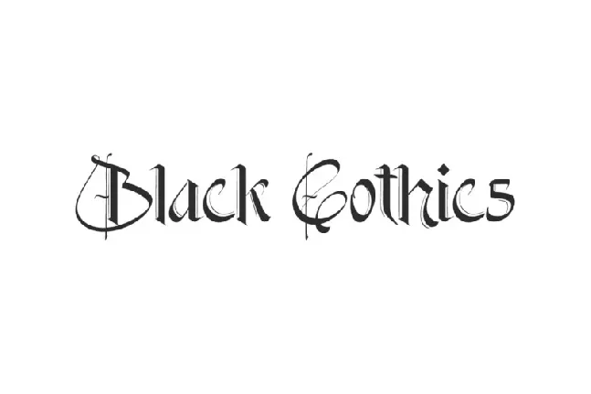 Black Gothics font