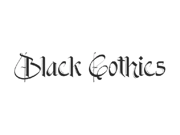 Black Gothics font