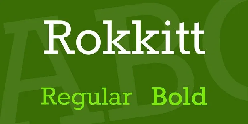 Rokkitt Slab Serif Family font