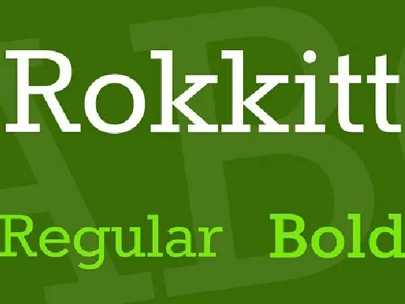 Rokkitt Slab Serif Family font