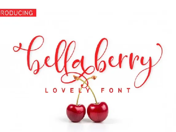 BellaBerry Script font