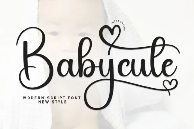 Babycute Script Typeface font