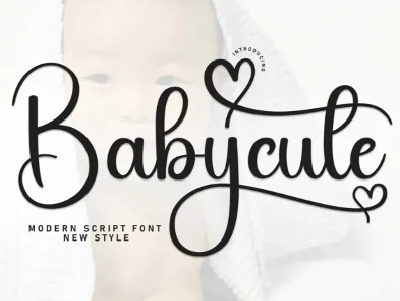 Babycute Script Typeface font