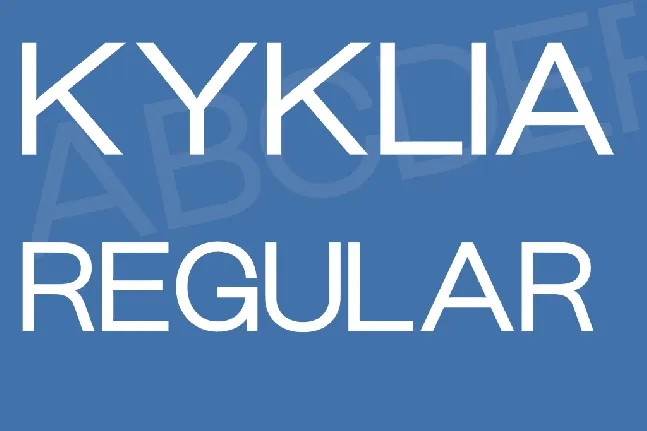 Kyklia font