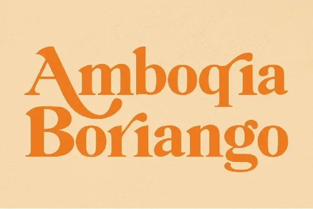 Amboqia Boriango font