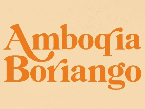 Amboqia Boriango font